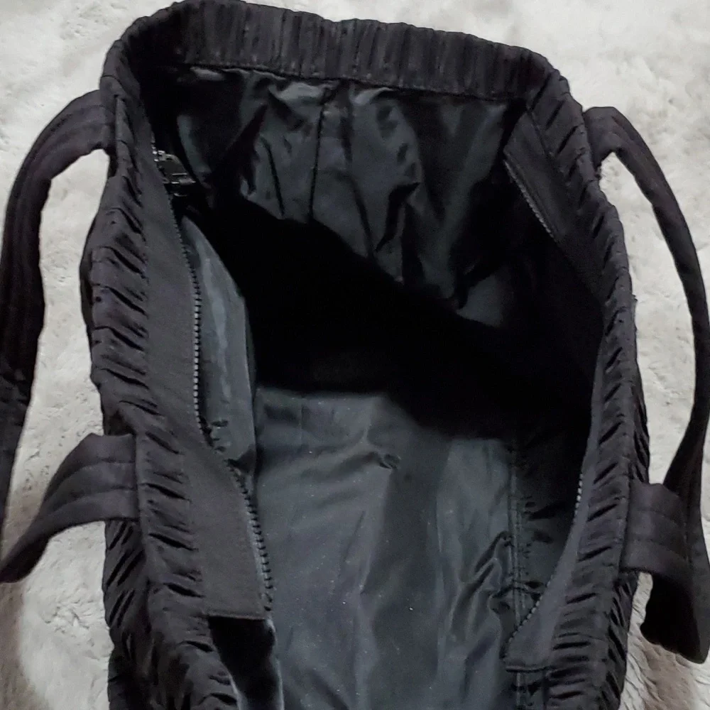 Victoria Secret black ruffles large tote bag